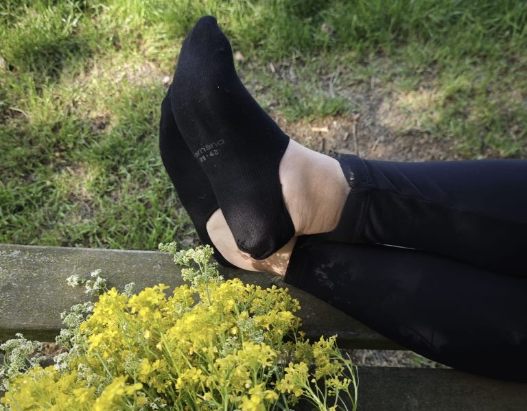 Getragene Socken