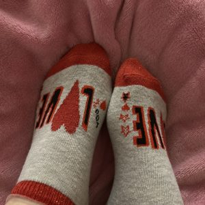 Getragene Kindersocken
