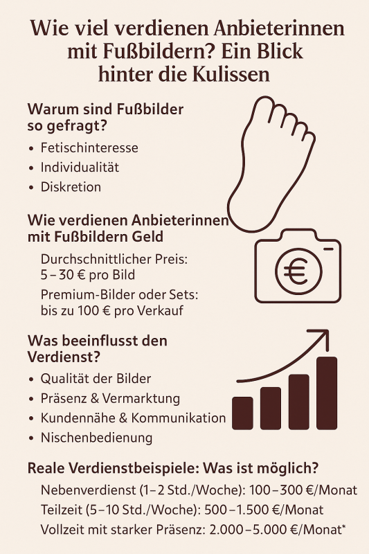 Wie viel verdienen Anbieterinnen mit Fußbildern Ein Blick hinter die Kulissen