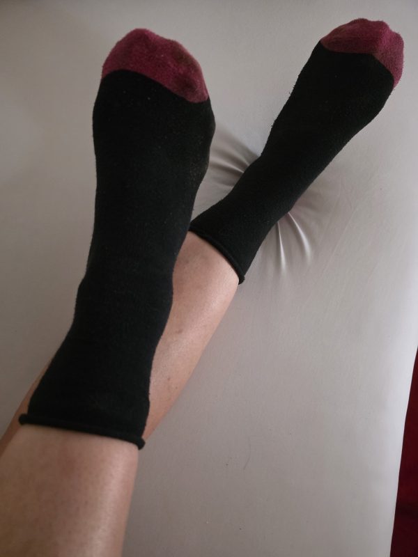 Getragene Socken