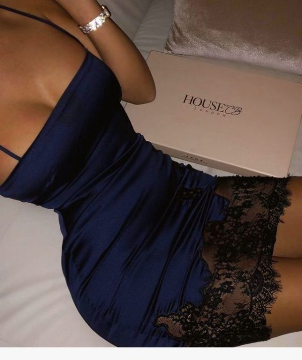 Dark blue kleid, & Sexy gebräunt!