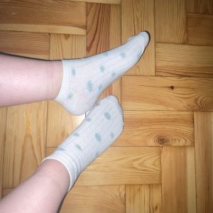 Getragene Socken