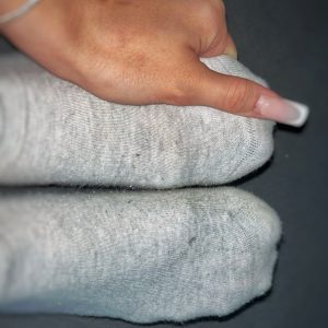 Getragene Socken