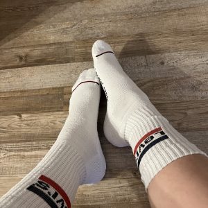 Getragene Tennissocken
