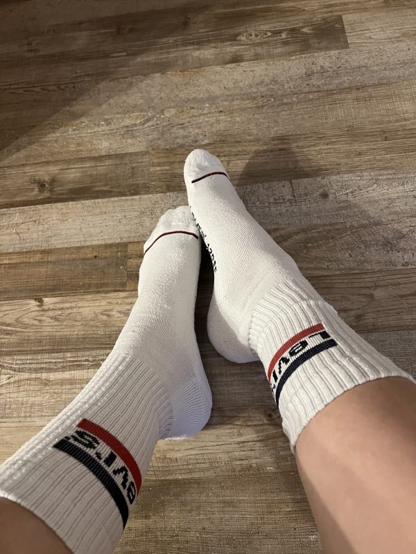 Getragene Tennissocken