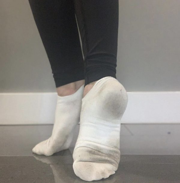 Getragene Socken
