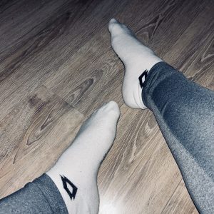Getragene Socken