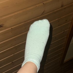 Mintgrüne Sneakersocken 1 Tag getragen
