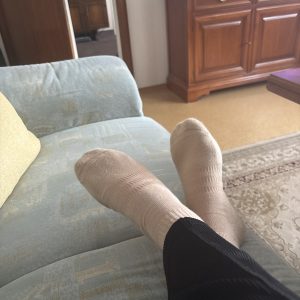 Getragene Socken