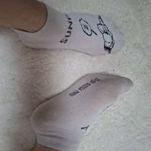 Getragene feuchte Socken