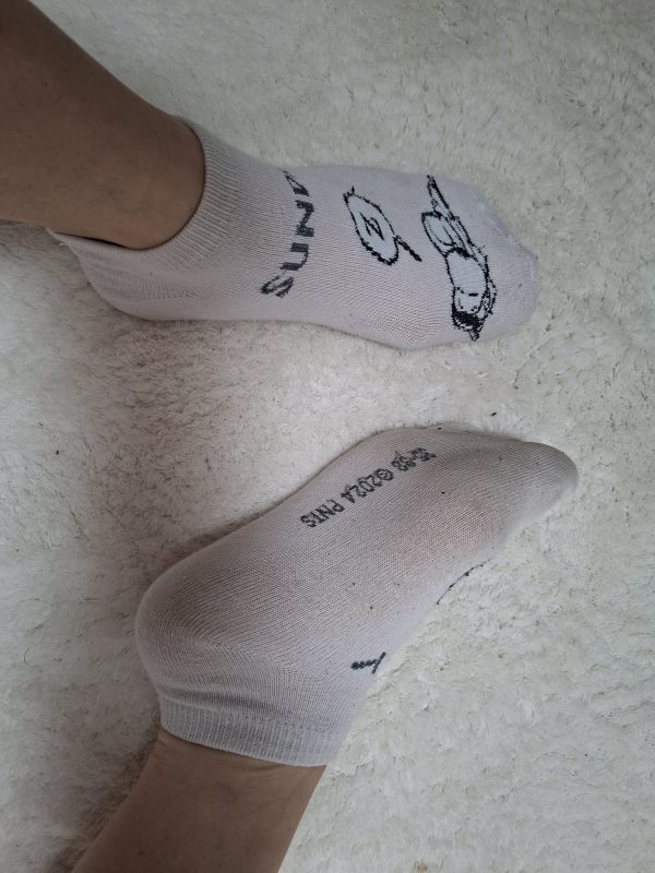 Getragene feuchte Socken
