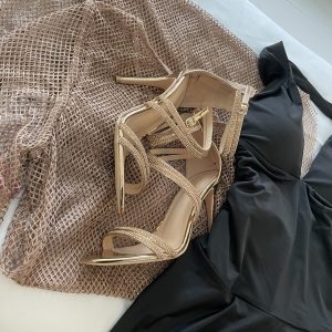 Getragene Schuhe kleiner Absatz