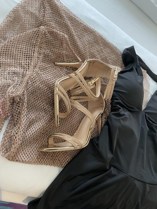 Getragene Schuhe kleiner Absatz