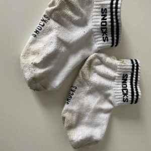 Getragene Stallsocken