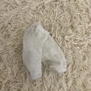 Getragene Sneakersocken