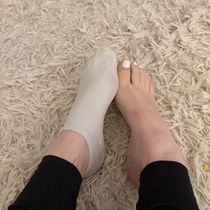 Getragene Sneakersocken