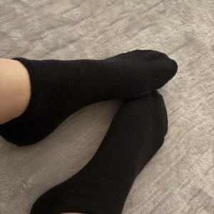Getragene Sneakersocken