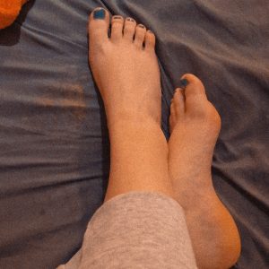 Sexy grüne Zehennägel