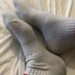 Mehrfach getragene Nike Socken