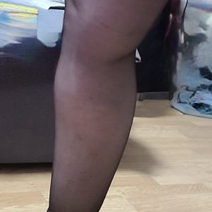 Getragene Socken oder Halterlose