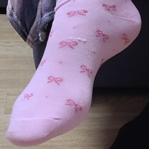 Getragene Socken oder Halterlose