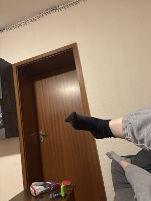 Socken getragen
