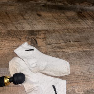 Getragene Socken bei Po Workout