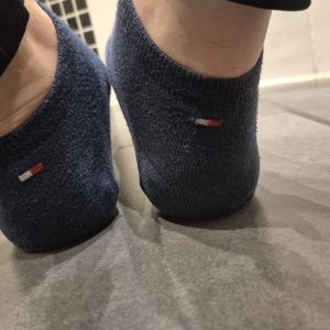 Blaue Sneaker socken