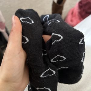 Getragene Socken