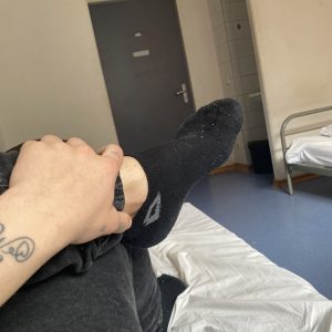 Fuß Fotos in Socken