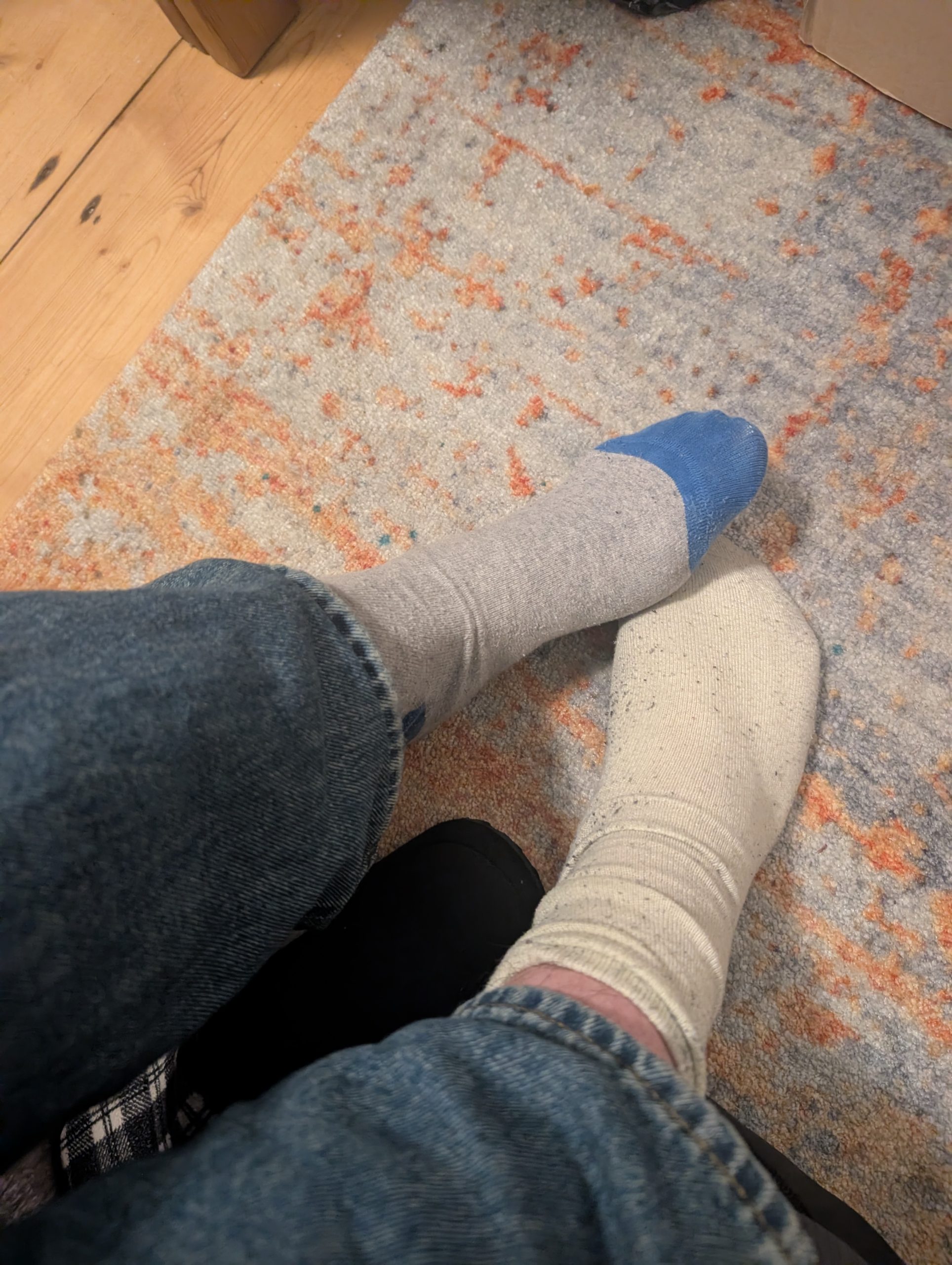 Getragene Socken oder Schlüpfer