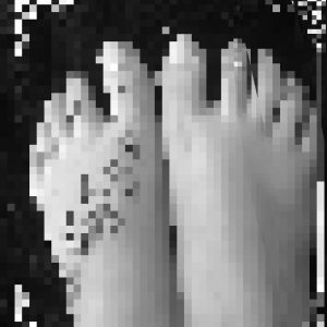 5 ästhetische schwarz - weiß Fußfotos