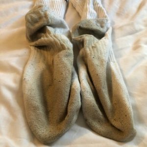 Getragene Socken