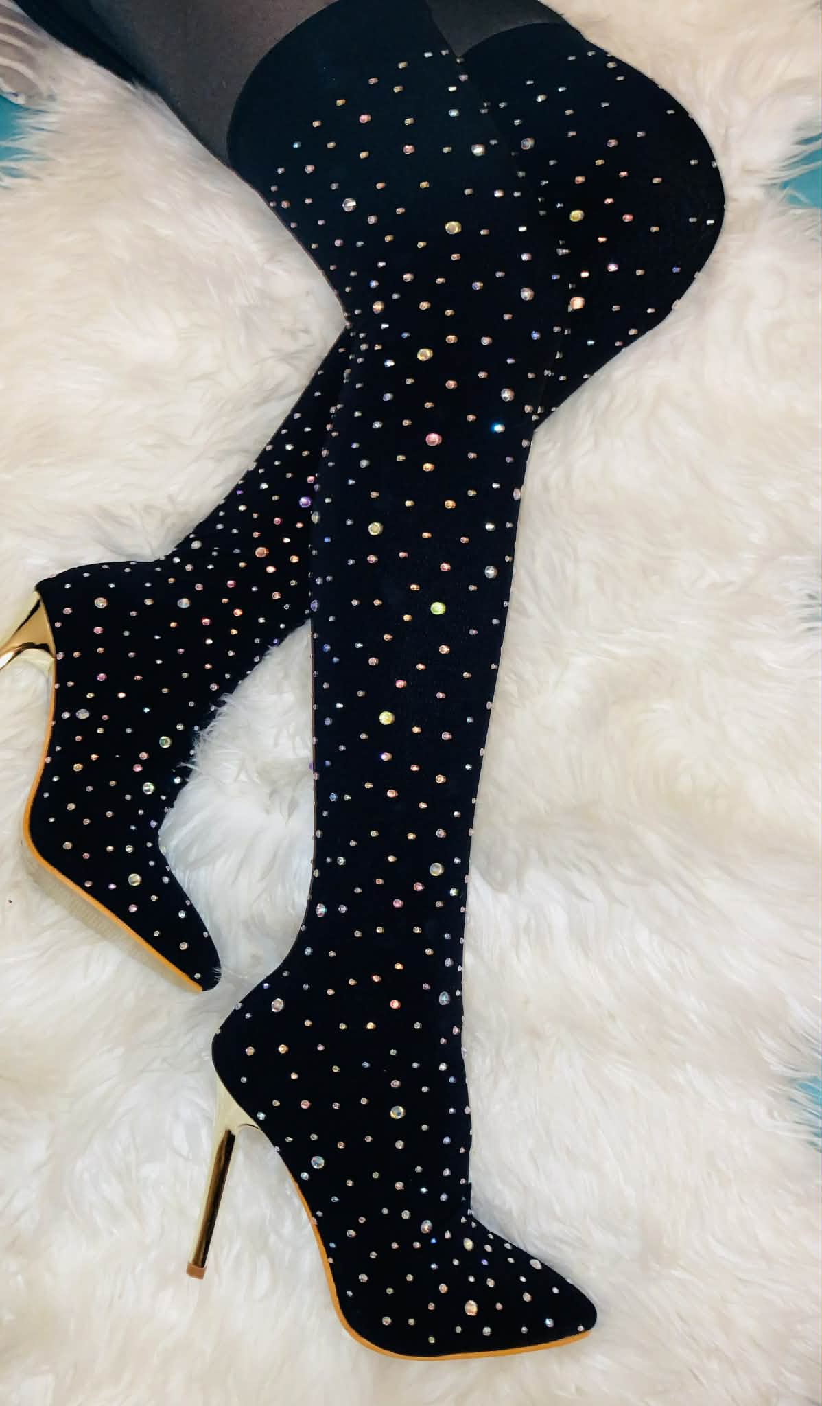 Cosmic Black High Heels