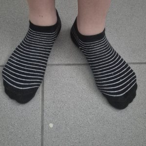 Socken getragen