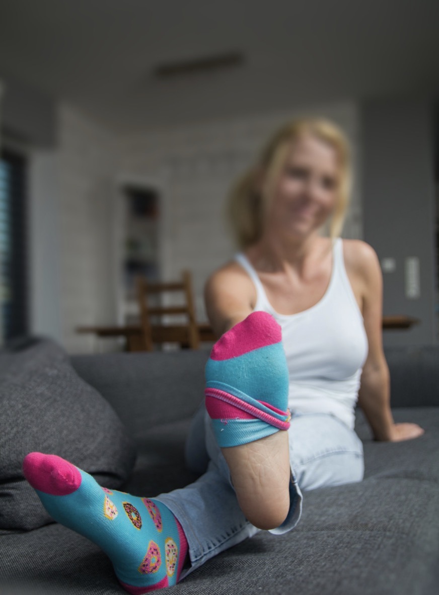 Benutze nasse Socken